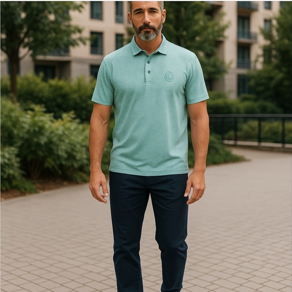 Cutter & Buck Connoquenessing Country Club Polo | Medium | Mint Green Gold | Dry - Picture 2 of 6
